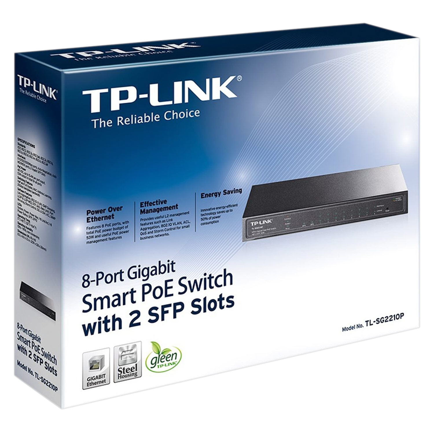 TP-Link  TL-SG2210P - Smart Switch Để Bàn PoE 8 Cổng Gigabit